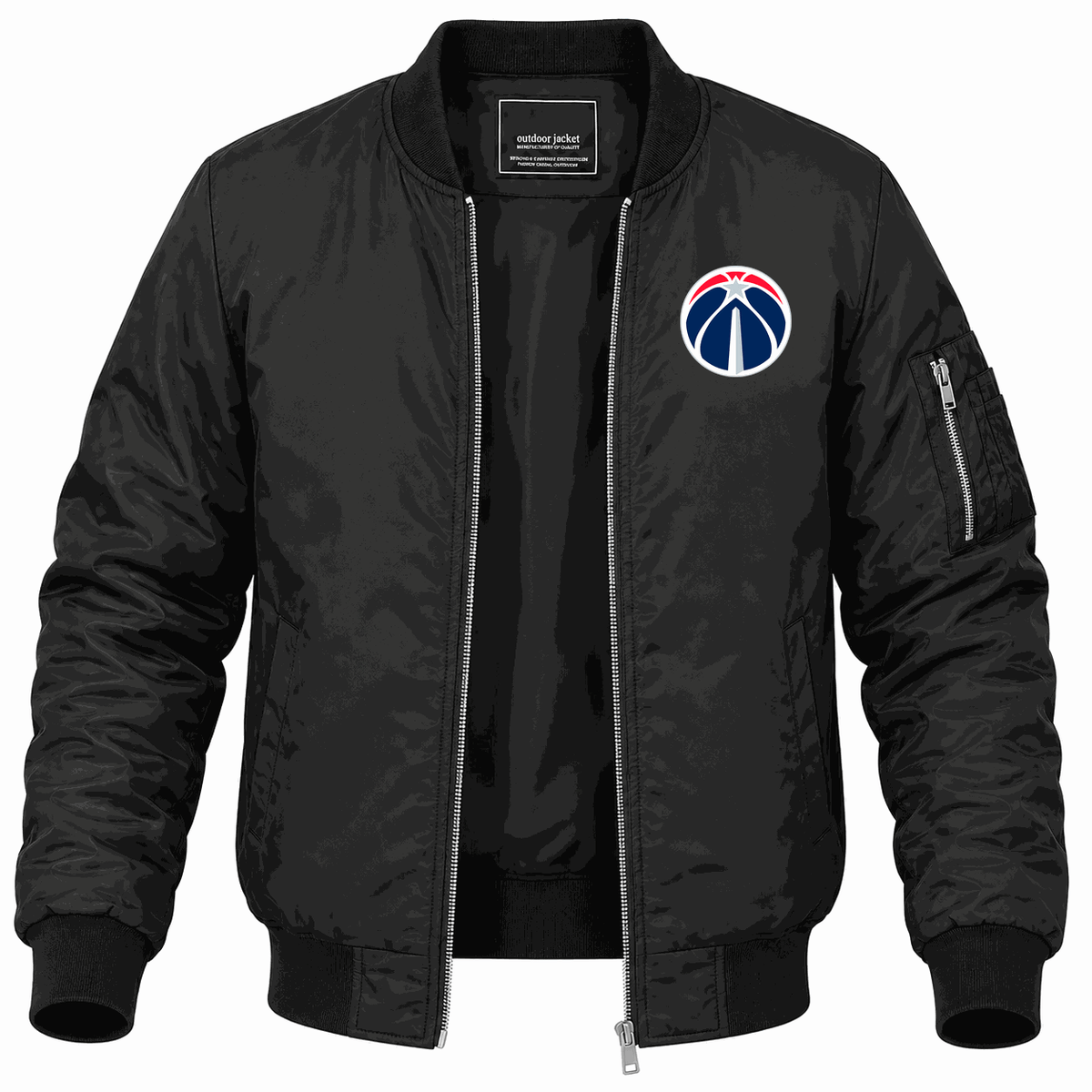 Men's Washington Wizards Lightweight Bomber Jacket - Black