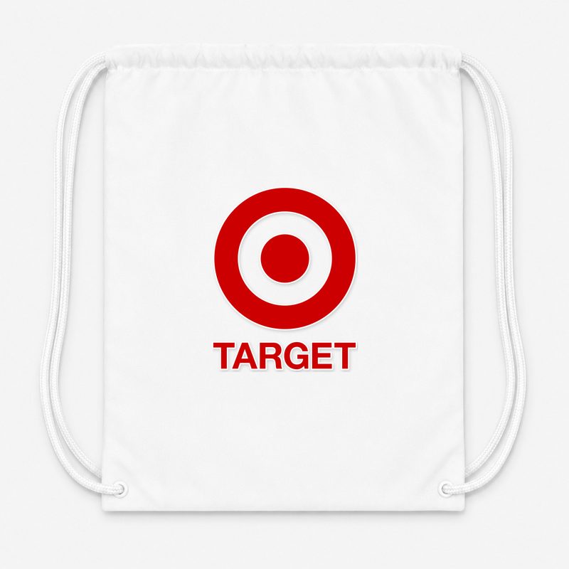 Target Drawstring Bag - White