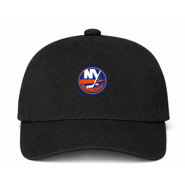 New York Islanders NHL Logo Black Dad Baseball Cap Hat