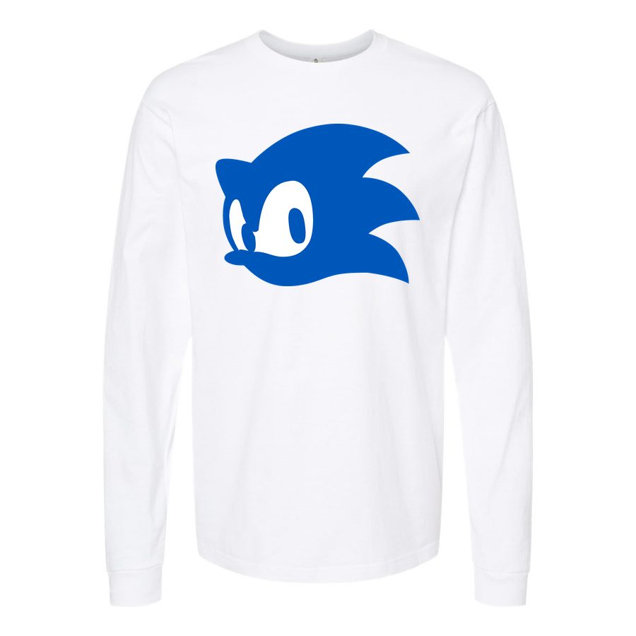 Men's Sonic Long sleeves Cotton Blend T-Shirt - White