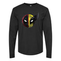 Men's deadpool & wolverine Long sleeves Cotton Blend T-Shirt - Black