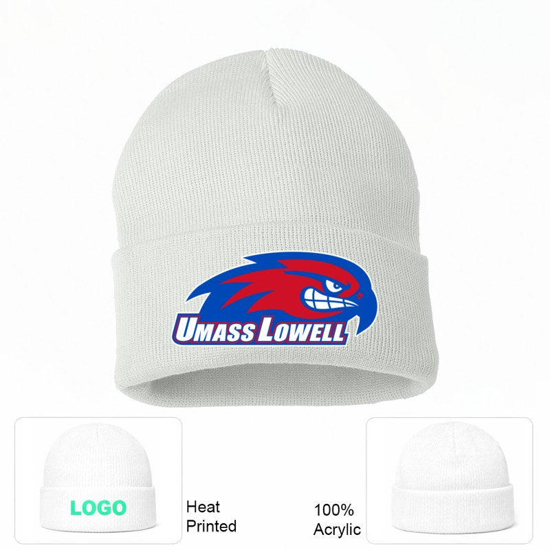 UMass Lowell River Hawks White Beanie Hat