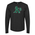 Men's Oakland Athletics Long sleeves Cotton Blend T-Shirt - Black