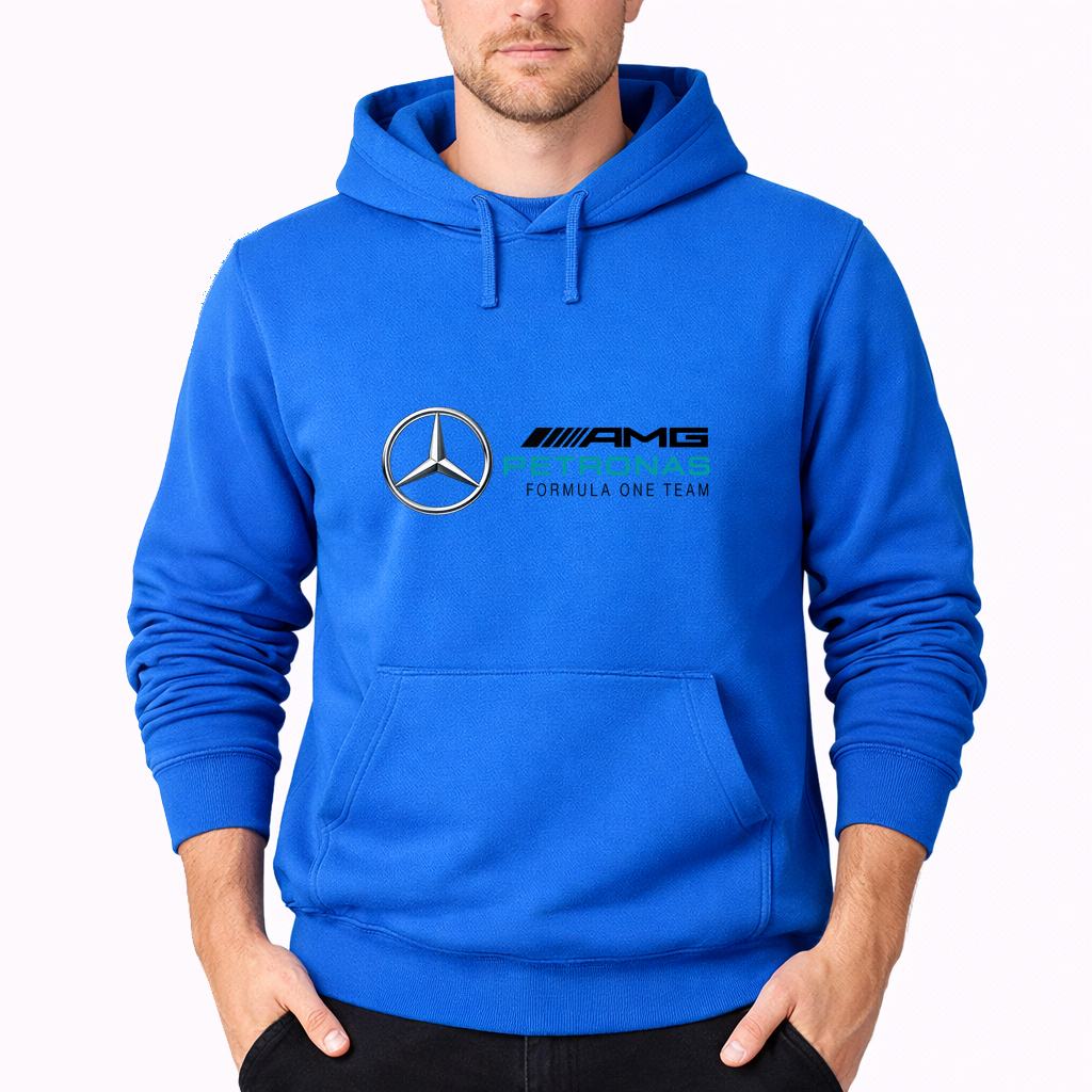 Men's Mercedes AMG Petronas Formula One Team Pullover Hoodie - Azure
