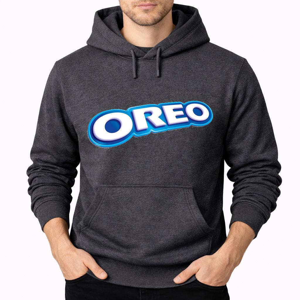 Men's Oreo Food Pullover Hoodie - Charcoal