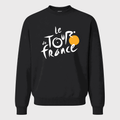 Men's Tour de France White Logo Crewneck Sweatshirt - Black