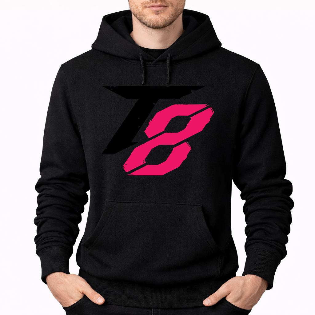 Men's Tekken 8 Black Logo Pullover Hoodie - Black