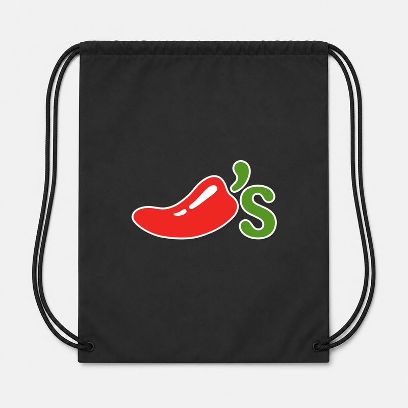 Chilis Drawstring Bag - Black