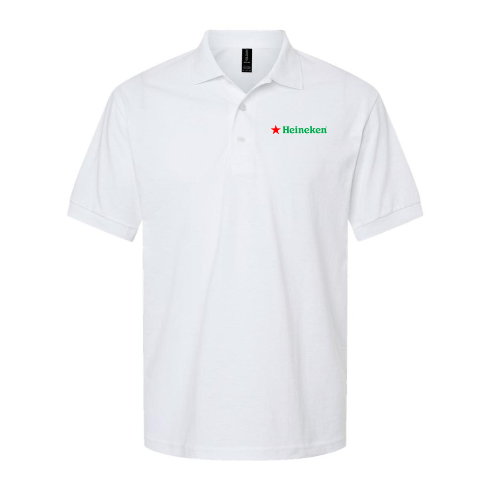 Men's Heineken Dry Blend Polo - White