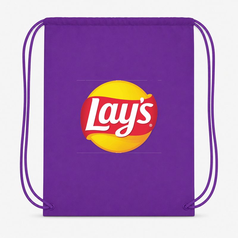 Lays Food Drawstring Bag - Purple