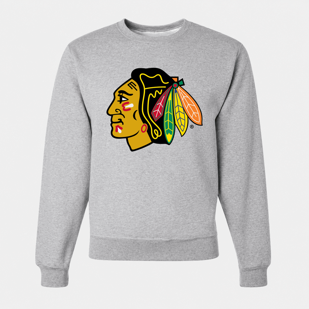Men's Chicago Blackhawks Crewneck Sweatshirt - Gray