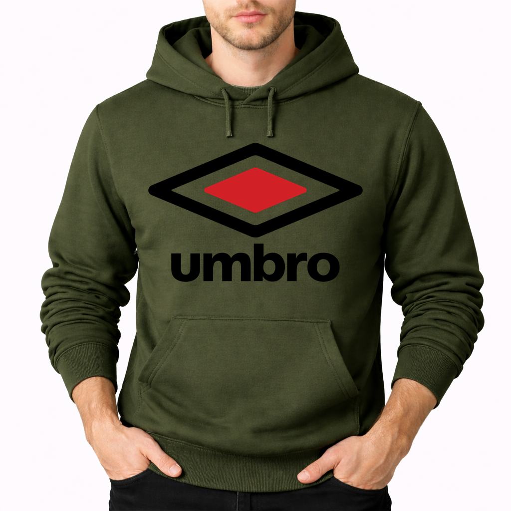 Men's Umbro Pullover Hoodie - Army Green