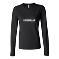 Women's Caterpillar Logo White Long Sleeve T-Shirt - Black