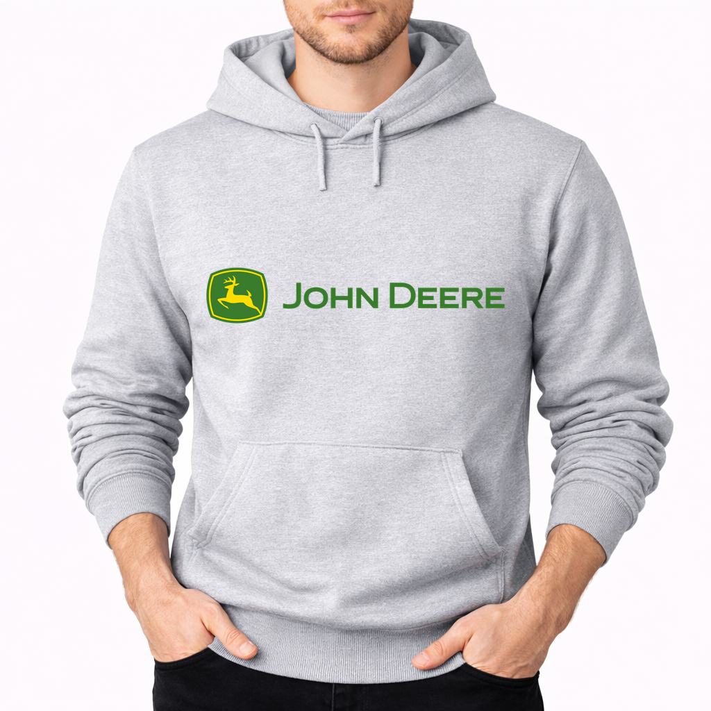 Men's John Deere Pullover Hoodie - Gray