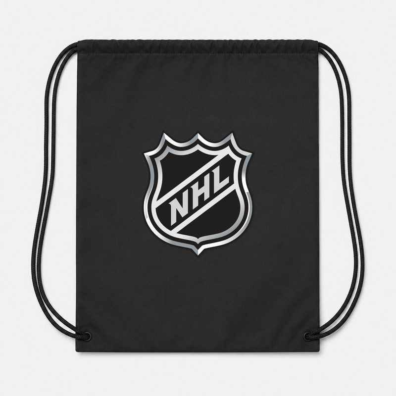 NHL Shield Drawstring Bag - Black