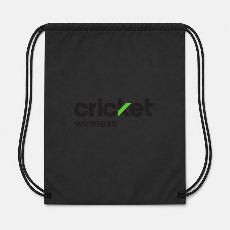 Cricket Wireless Drawstring Bag - Black