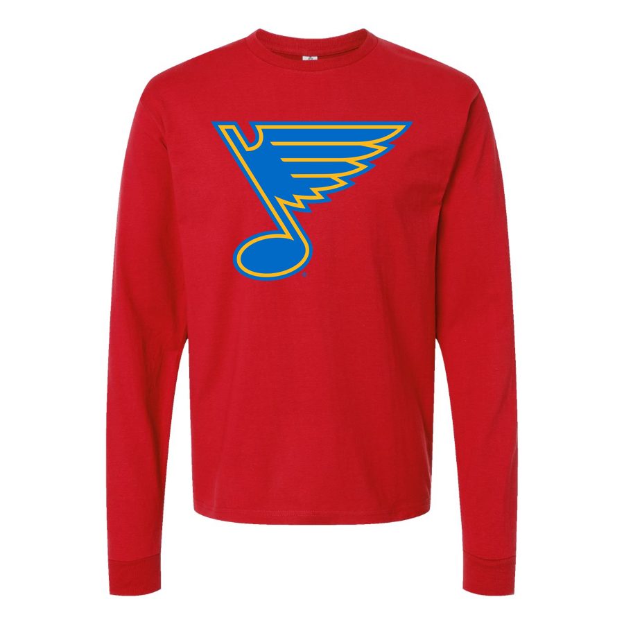 Men's St. Louis Blues Long sleeves Cotton Blend T-Shirt - Red
