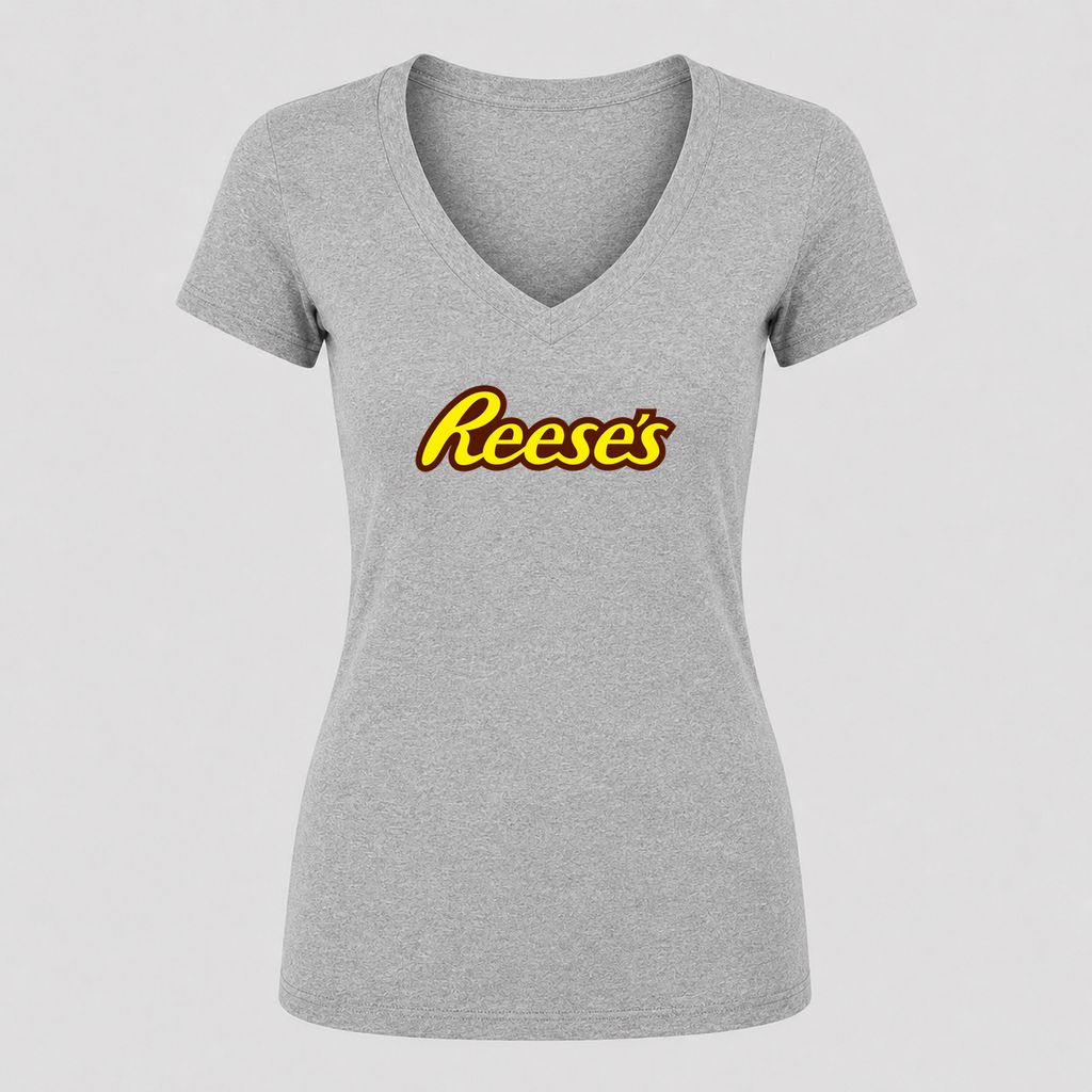 Women's Reese's V Neck T-Shirt in gray