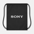 Sony White Drawstring Bag - Black