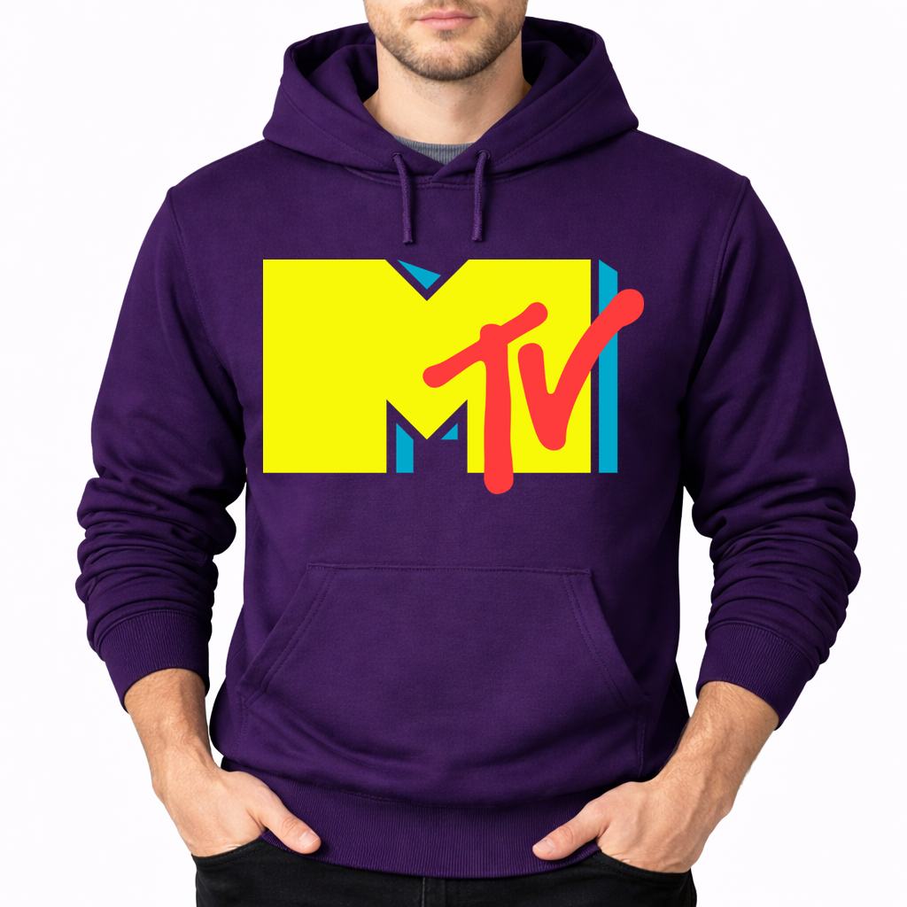 Men's MTV Pullover Hoodie - Purple