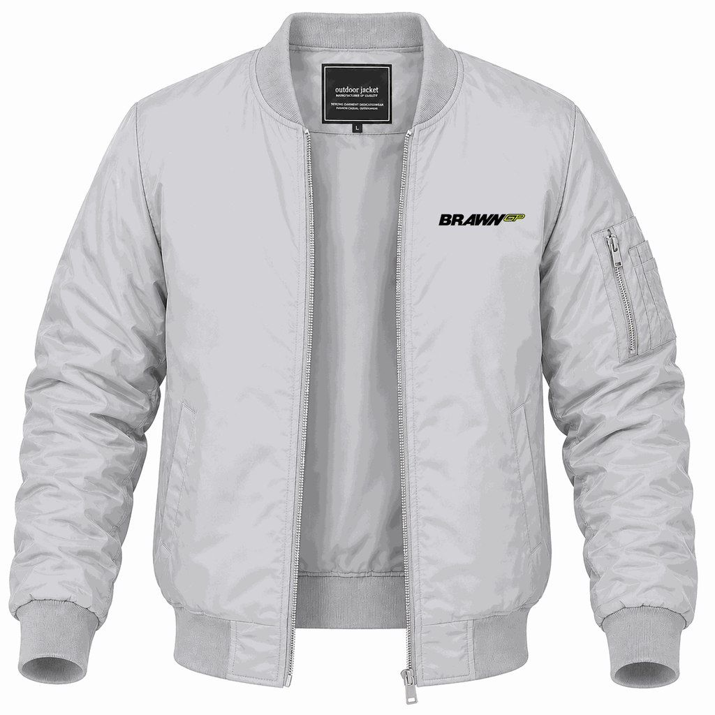 Men's Brawn GP Lightweight Bomber Jacket - Gray