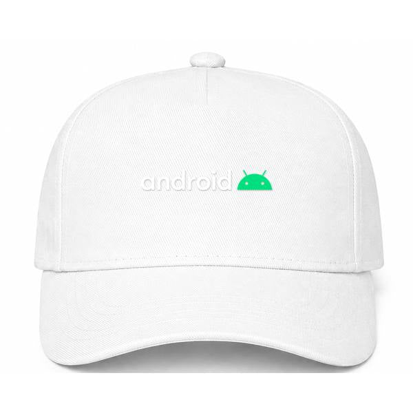 Android White Logo White Dad Baseball Cap Hat