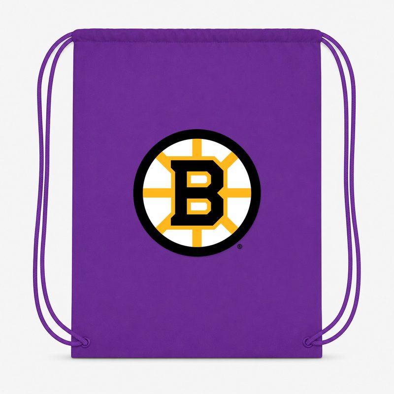 Boston Bruins Drawstring Bag - Purple