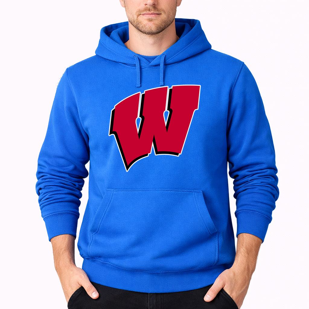 Men's Wisconsin Badgers Pullover Hoodie - Azure