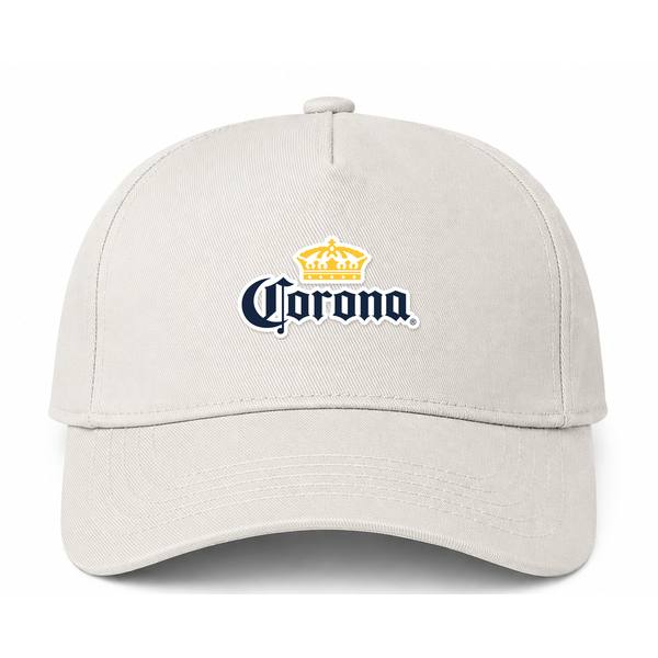 Corona Logo Beige Dad Baseball Cap Hat