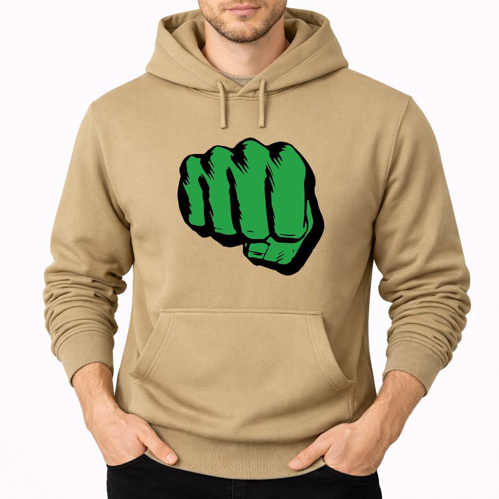 Men's Hulk Punch Pullover Hoodie - Tan