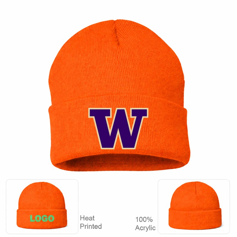 Washington Huskies Orange Beanie Hat