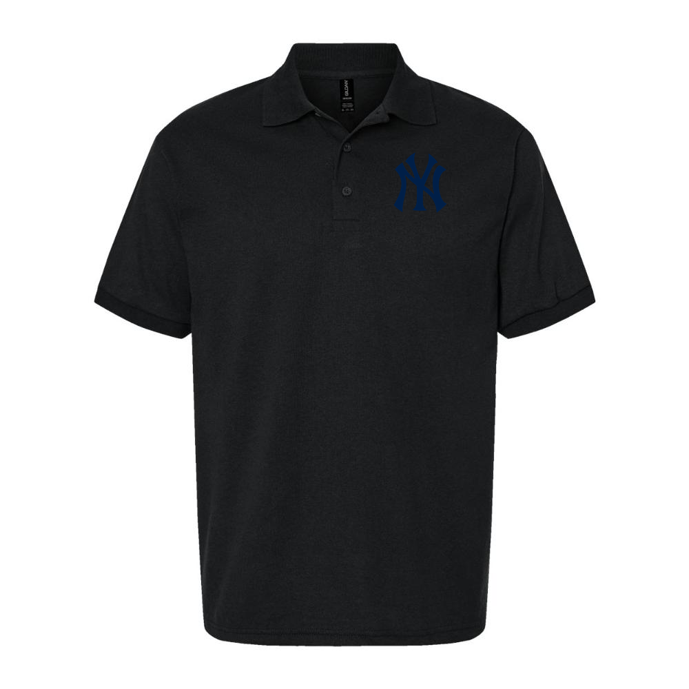 Men's New York Yankees Dry Blend Polo - Black