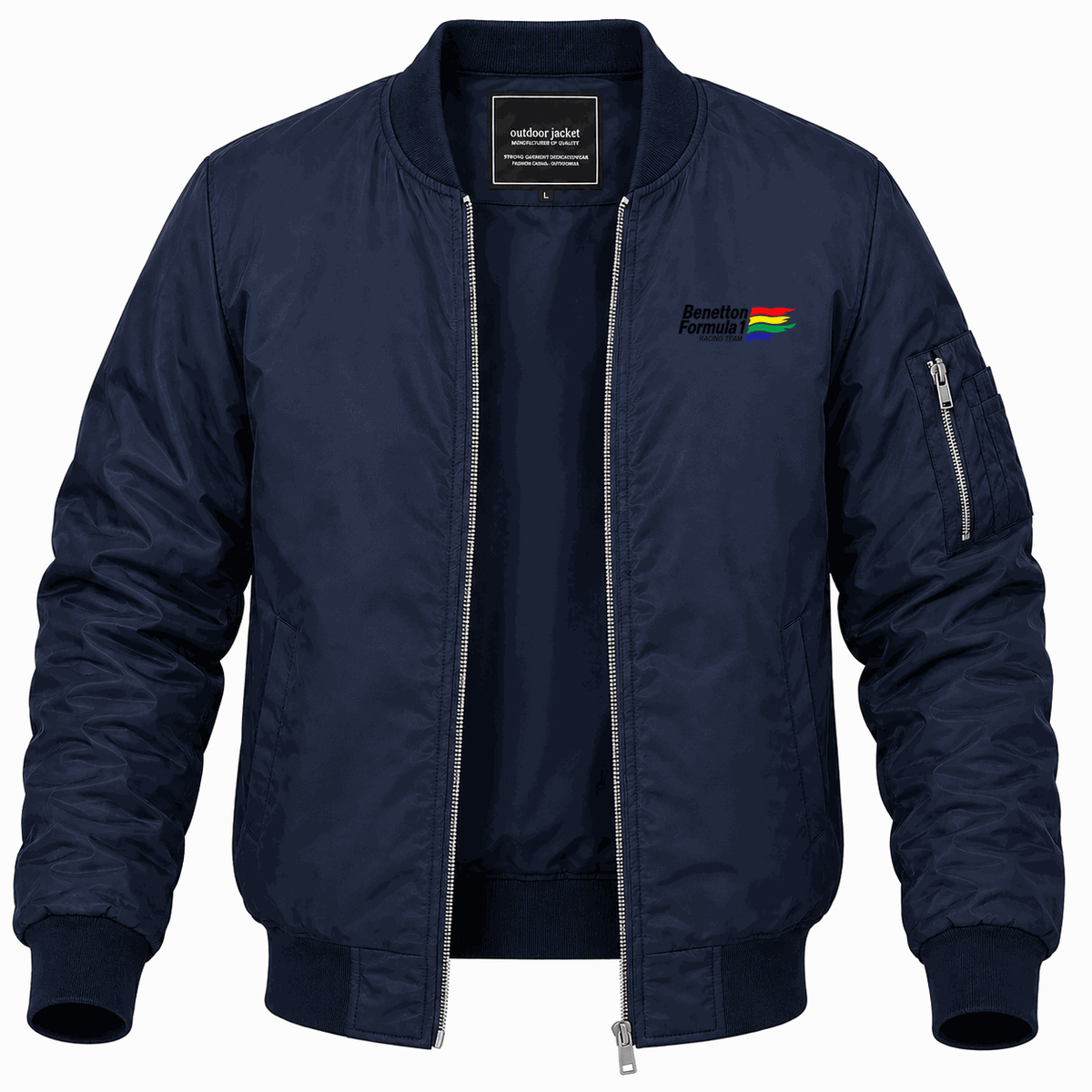 Men's Benetton Formula 1 Racing Team Lightweight Bomber Jacket - Navy