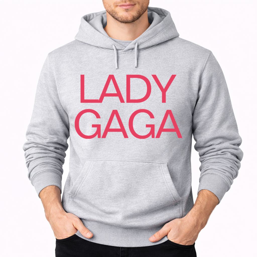 Men's Lady Gaga Pullover Hoodie - Gray