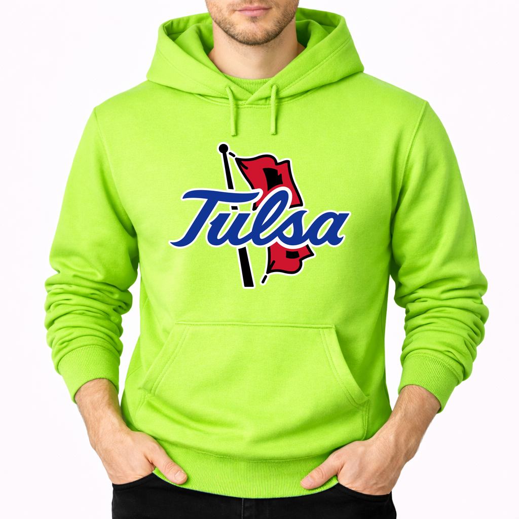 Men's Tulsa Golden Hurricane Pullover Hoodie - Lime green