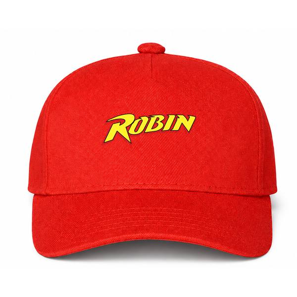 Robin Logo Red Dad Baseball Cap Hat