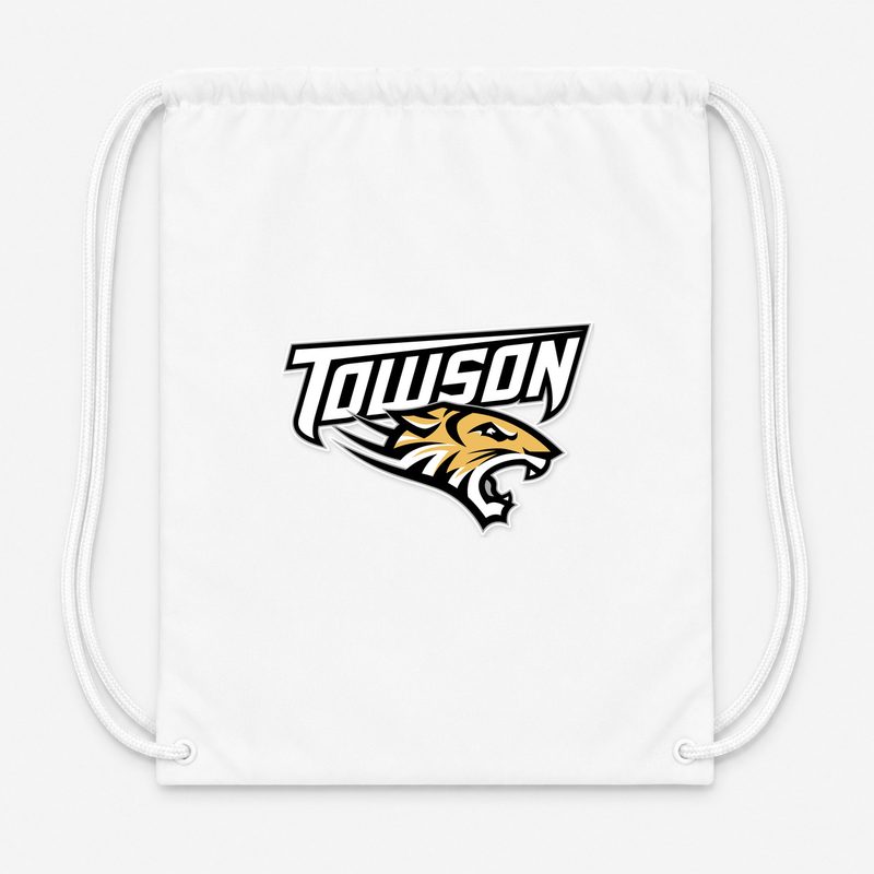 Towson Tigers Drawstring Bag - White