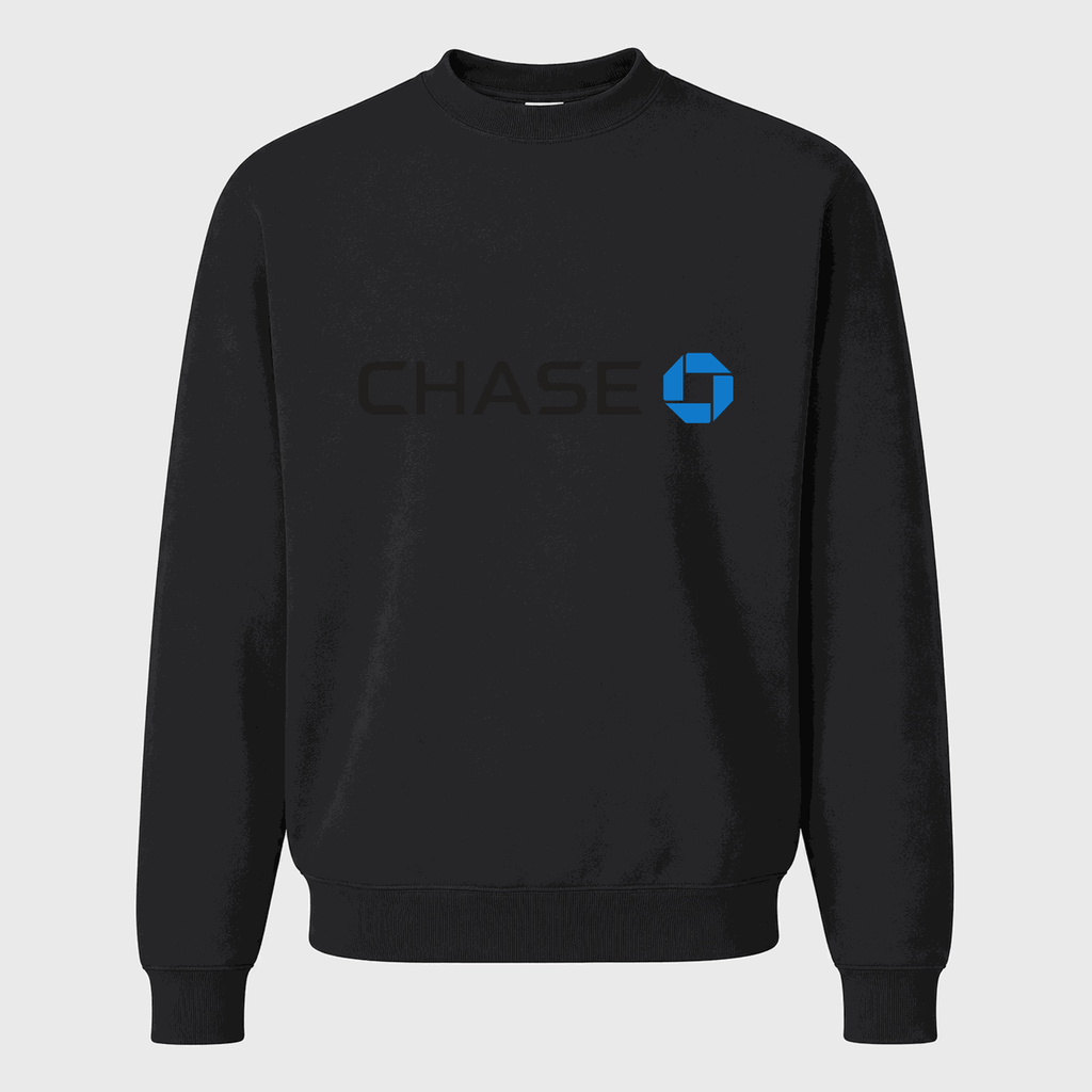 Men's Chase Black Logo Crewneck Sweatshirt - Black