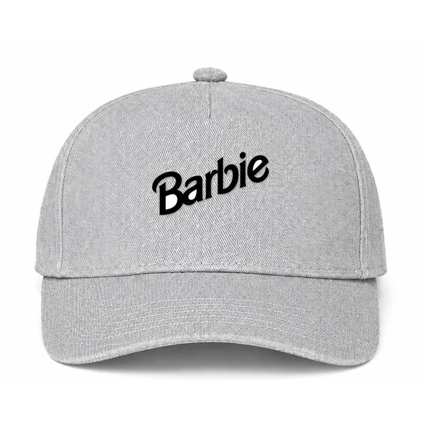 Barbie Logo Gray Dad Baseball Cap Hat