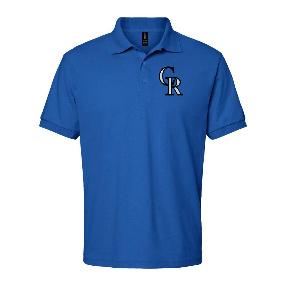Men's Colorado Rockies Dry Blend Polo - Blue