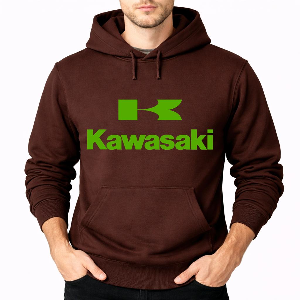 Men's Kawasaki Pullover Hoodie - Brown