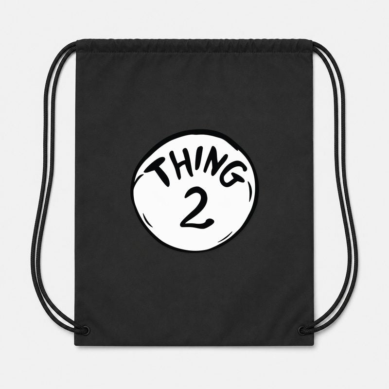 Dr. Seuss Thing 2 Drawstring Bag - Black