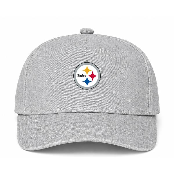 Pittsburgh Steelers NFL Logo Gray Dad Baseball Cap Hat