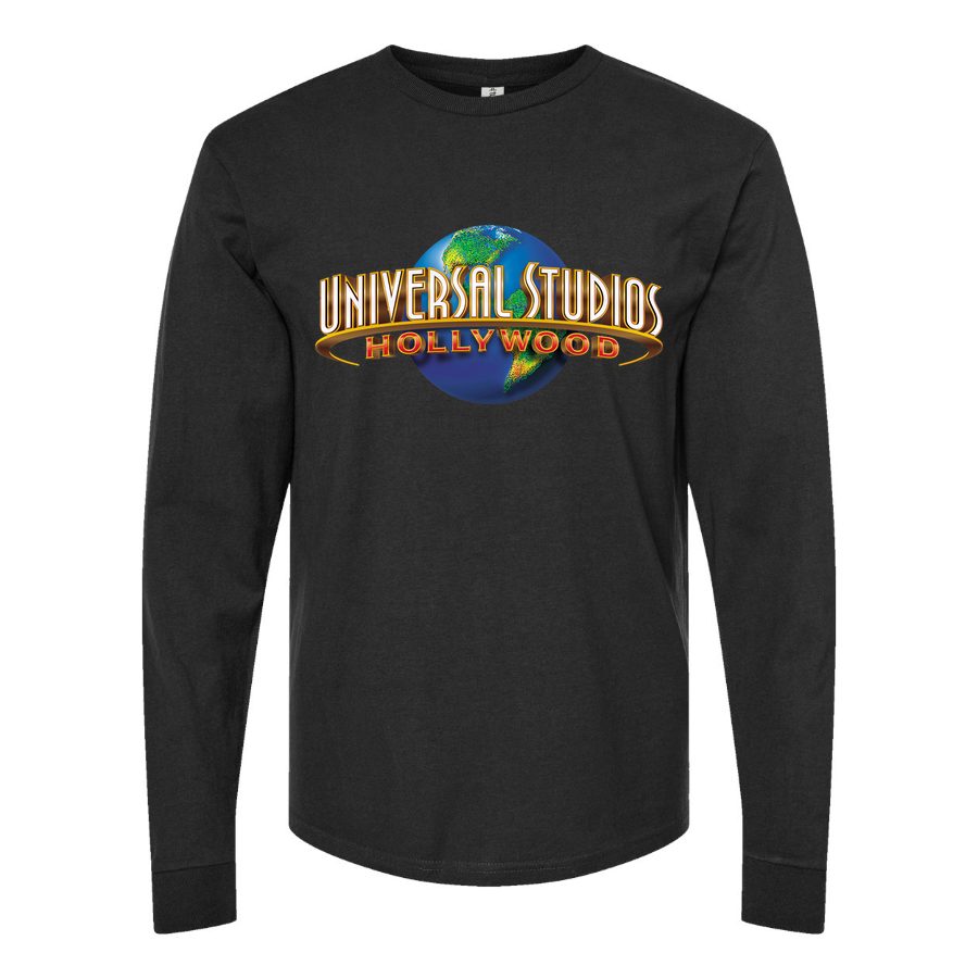 Men's Universal Studios Hollywood Long sleeves Cotton Blend T-Shirt - Black