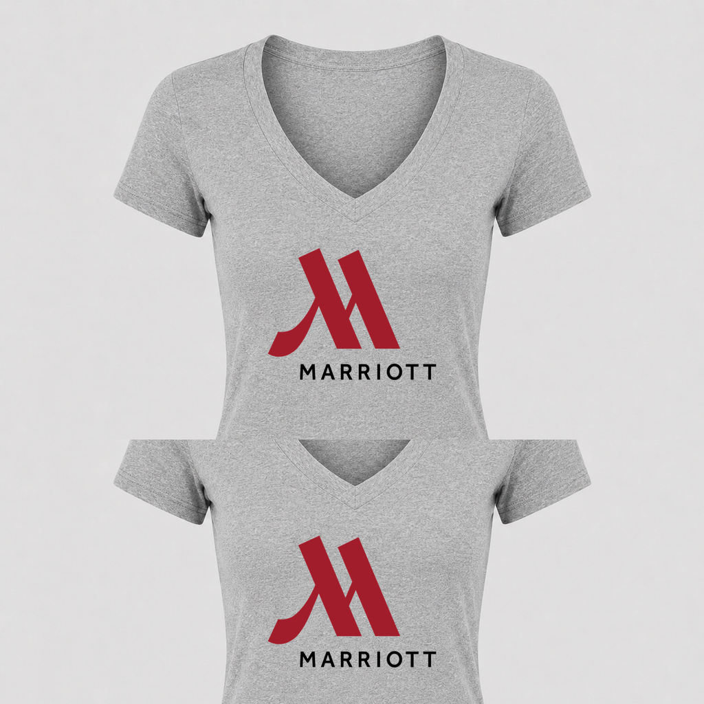 Women's Marriott V Neck T-Shirt in gray