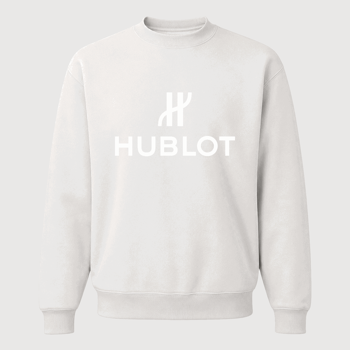 Men's Hublot White Logo Crewneck Sweatshirt - White