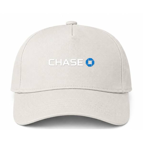 Chase Bank White Logo Beige Dad Baseball Cap Hat