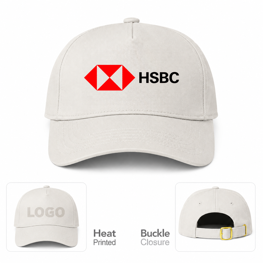 HSBC Beige Dad Baseball Cap Hat