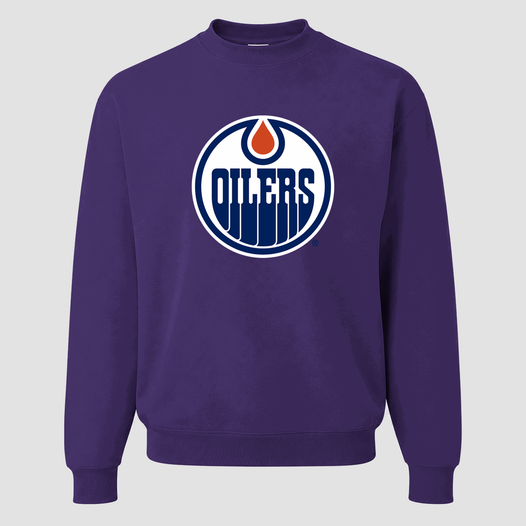 Men's Edmonton Oilers Crewneck Sweatshirt - Purple
