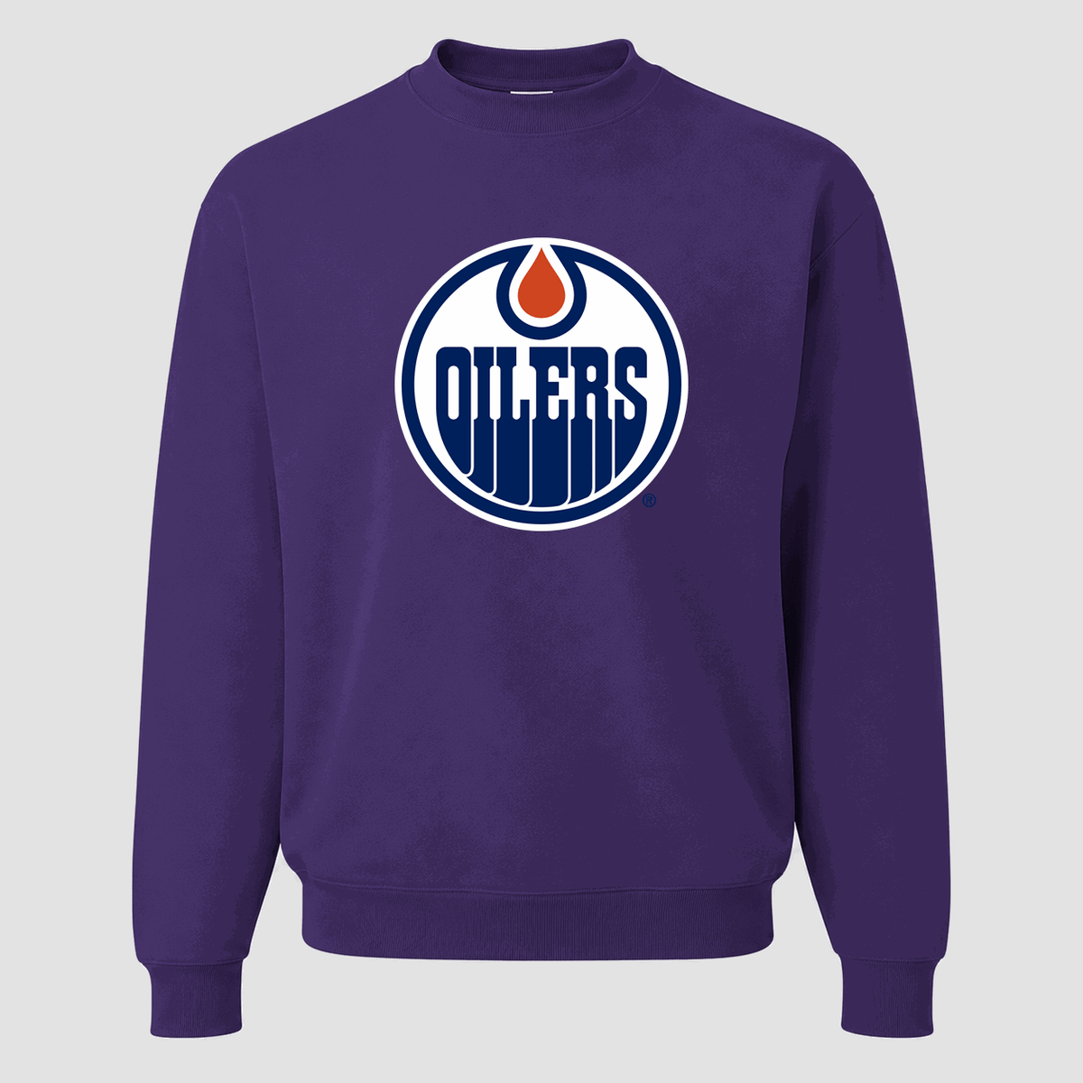 Men's Edmonton Oilers Crewneck Sweatshirt - Purple